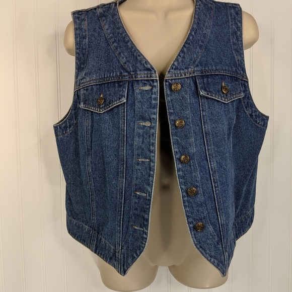 VINTAGE Bushwacker Denim Vest Sz S - Picture 8 of 15